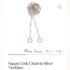 Marla Aaron Square Link silver gold 15 inch chain